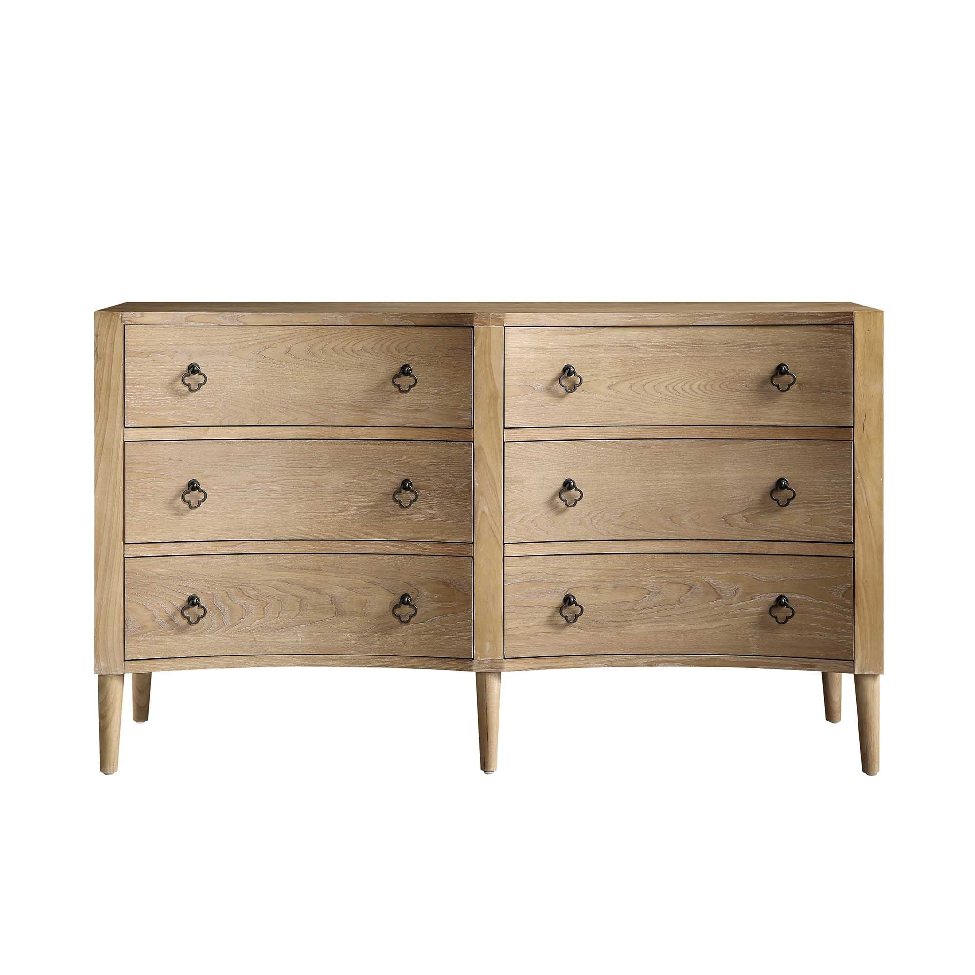 Thalia Concave Double Chest of Drawers, Natural