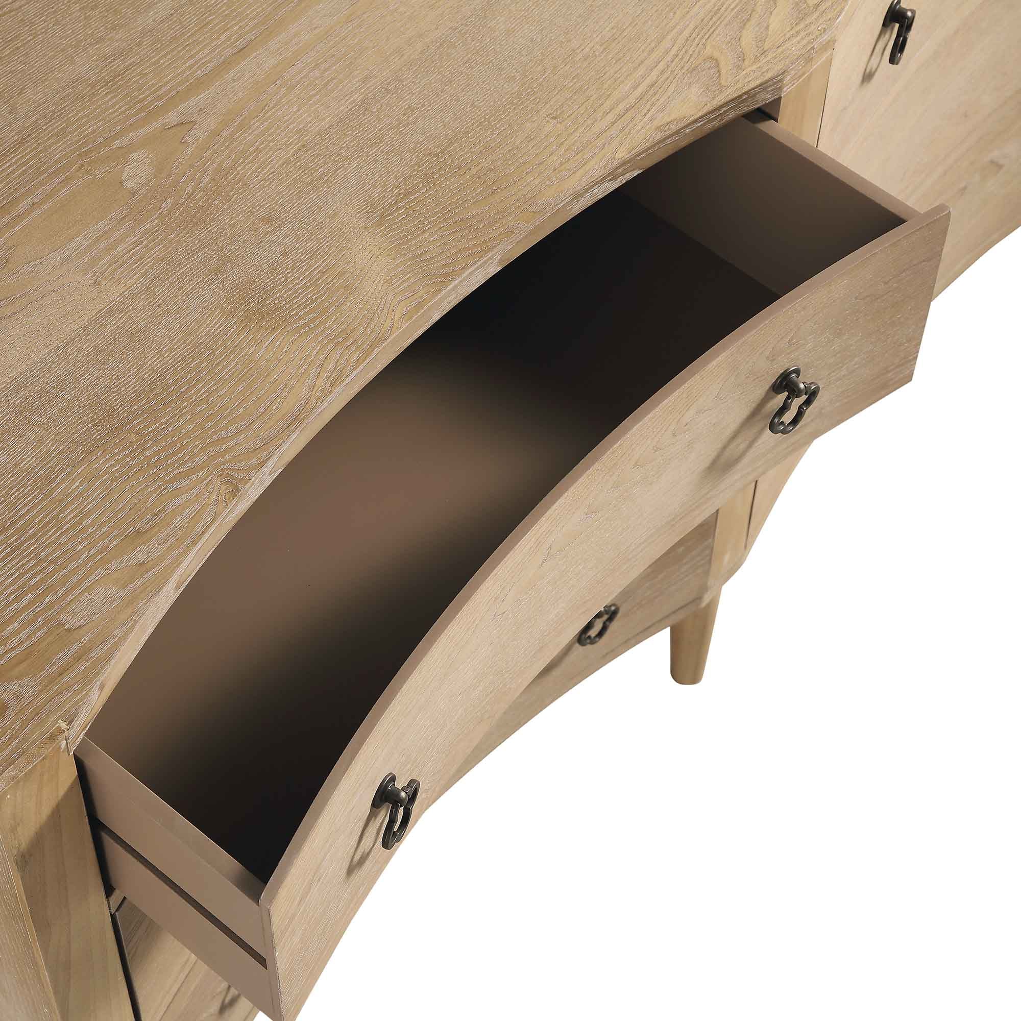 Thalia Concave Double Chest of Drawers, Natural