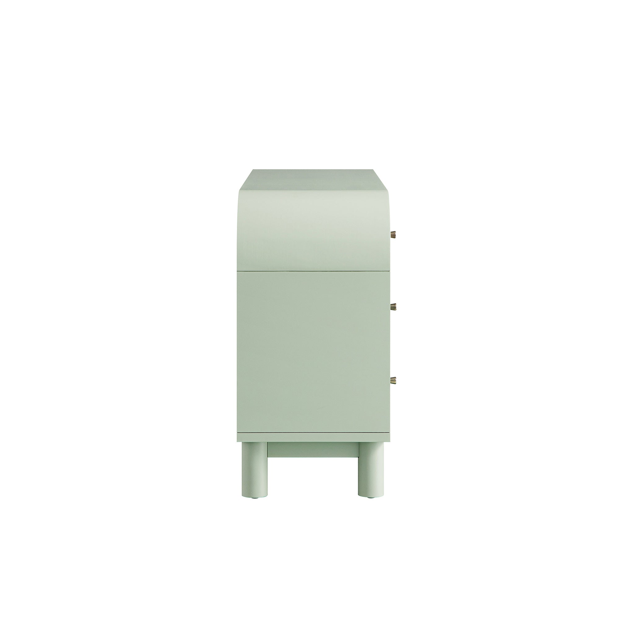 Maude Chest of 6 Drawers, Muted Pistachio Ash with Raffia