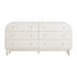 Maude Chest of 6 Drawers, Washed White Ash with Raffia