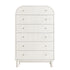 Maude Tall Chest, Washed White Ash with Raffia