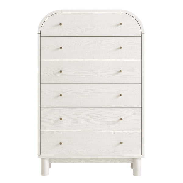 Maude Tall Chest, Washed White Ash