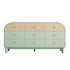 Maude 9 Drawer Chest, Muted Pistachio Ash with Raffia