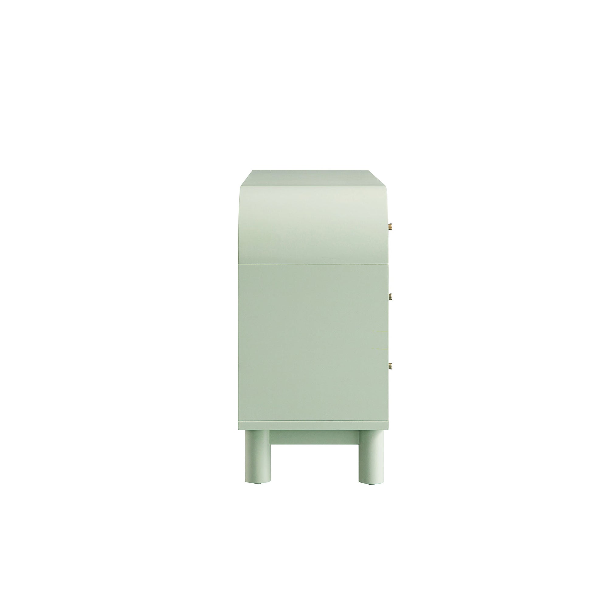 Maude 9 Drawer Chest, Muted Pistachio Ash with Raffia
