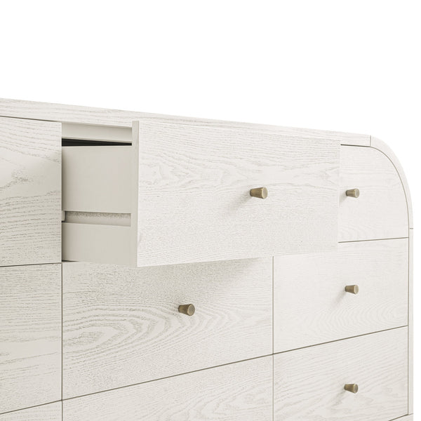 Maude 9 Drawer Chest, Washed White Ash