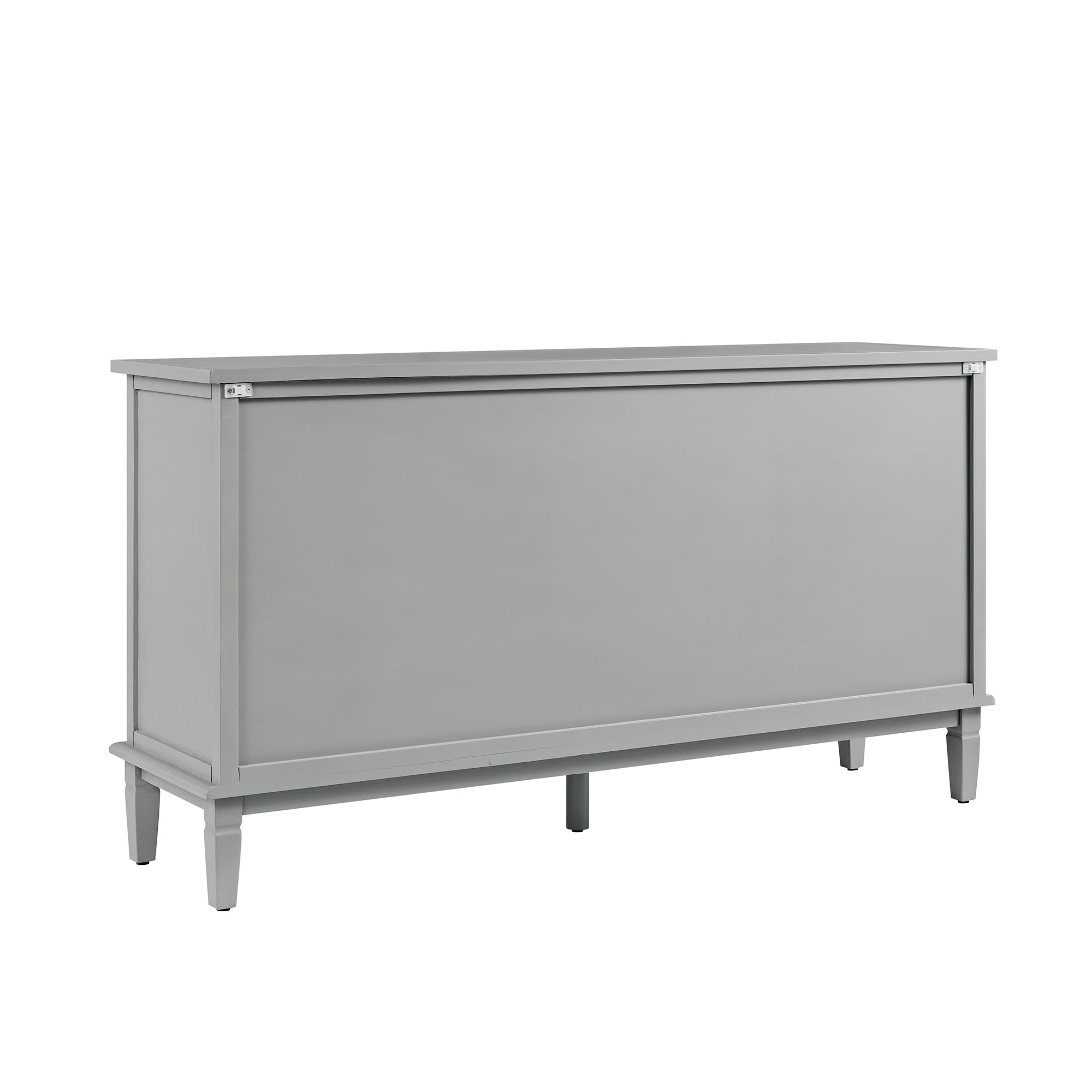 Chantilly Mid Grey Carved Wide 6 Drawer Chest