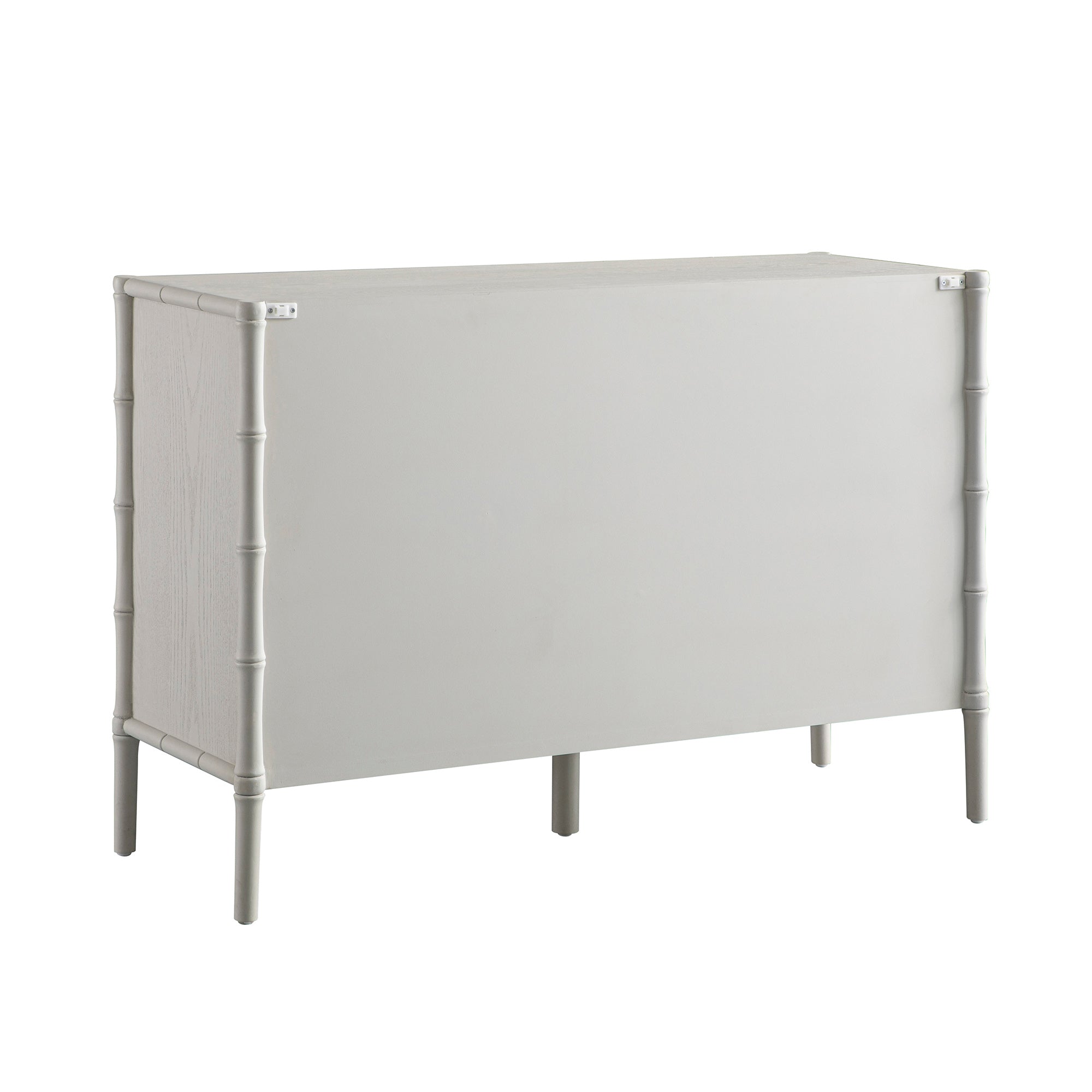 Elstowe Faux Bamboo 6-Drawer Chest, Shaded White