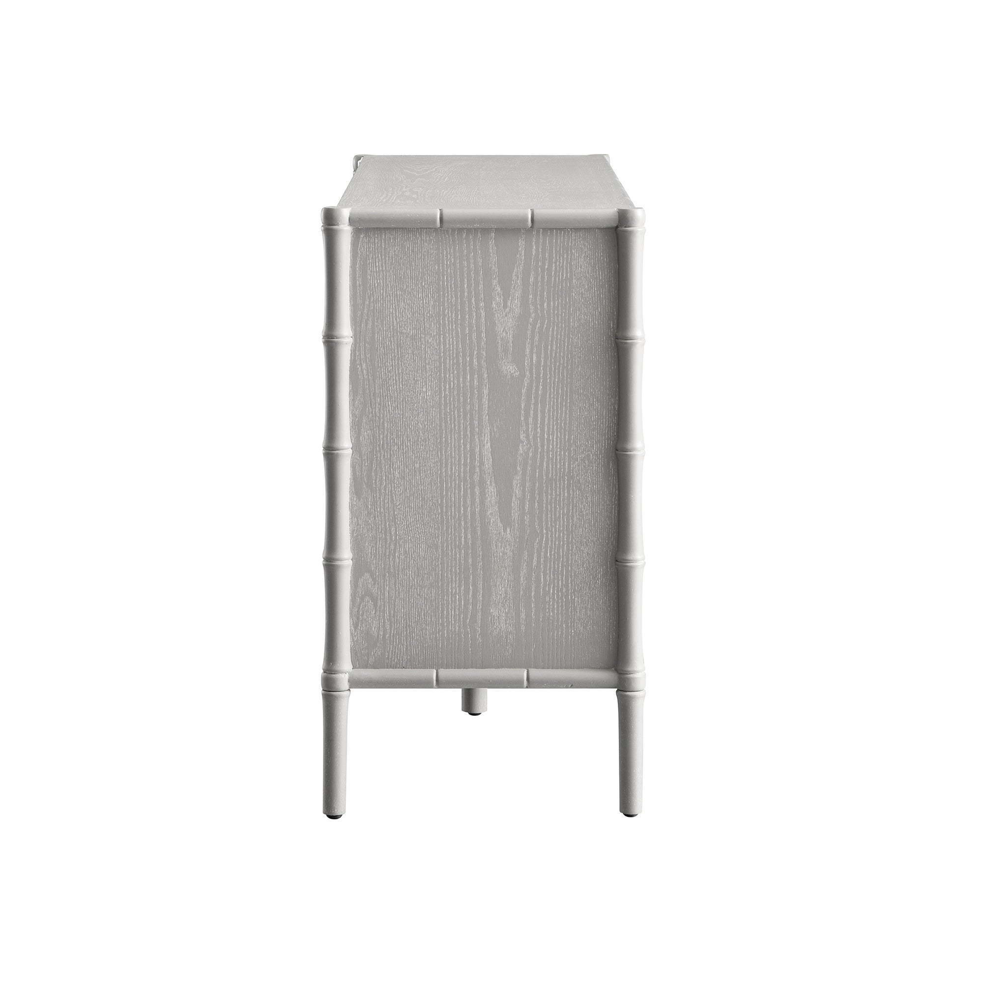 Elstowe Faux Bamboo 6-Drawer Chest, Warm Grey