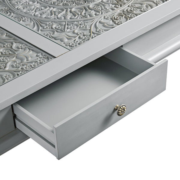 Chantilly Mid Grey Coffee Table with Drawers
