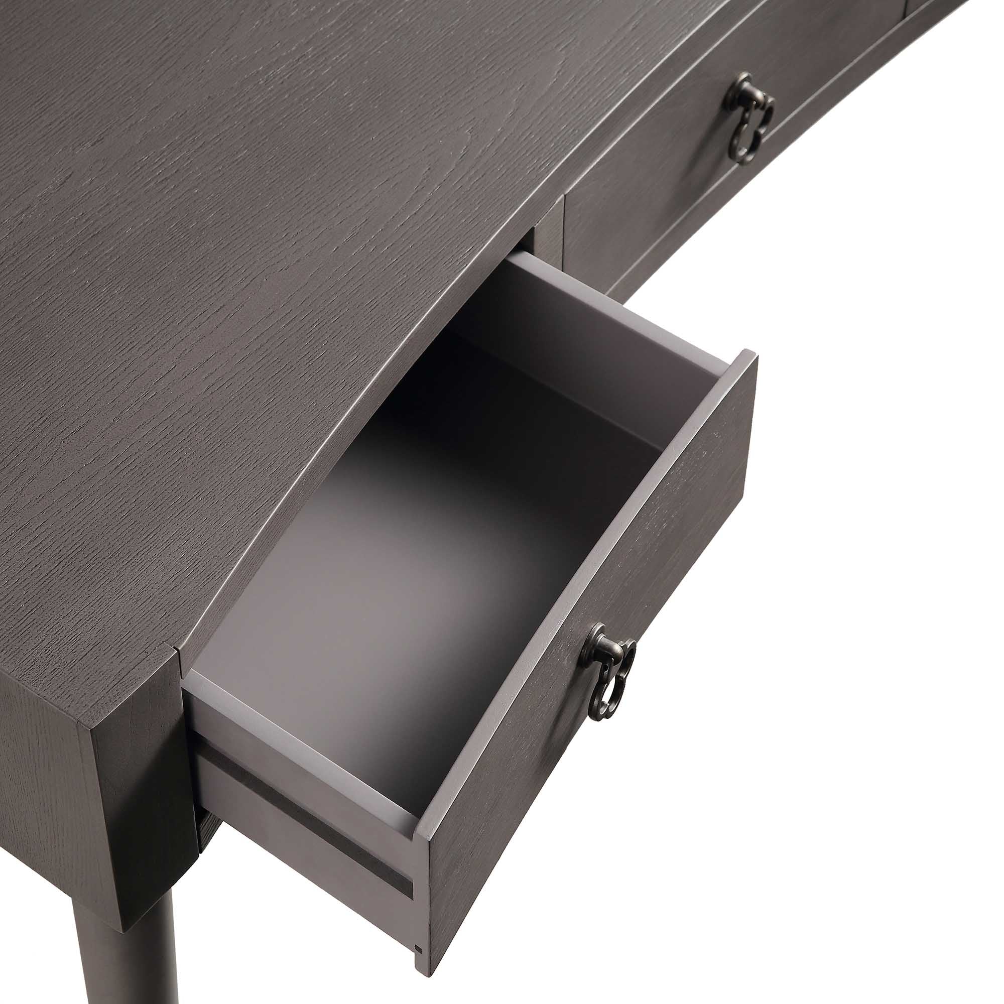 Thalia Concave Dressing Table, Silver Oak