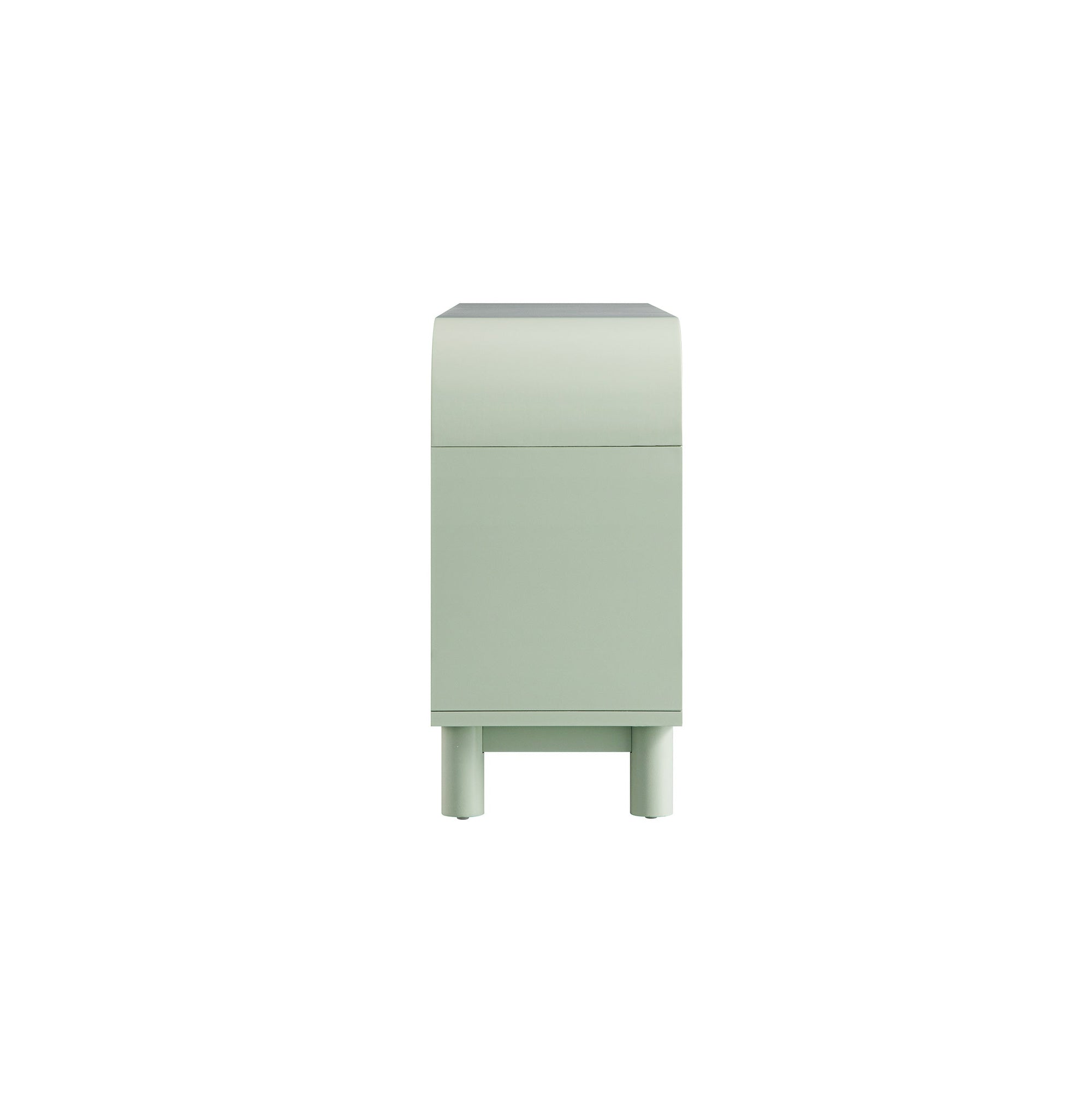 Maude Wide 3-Drawer Sideboard, Muted Pistachio Ash with Raffia