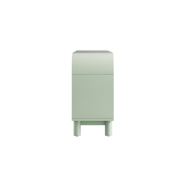 Maude Wide 3-Drawer Sideboard, Muted Pistachio Ash with Raffia