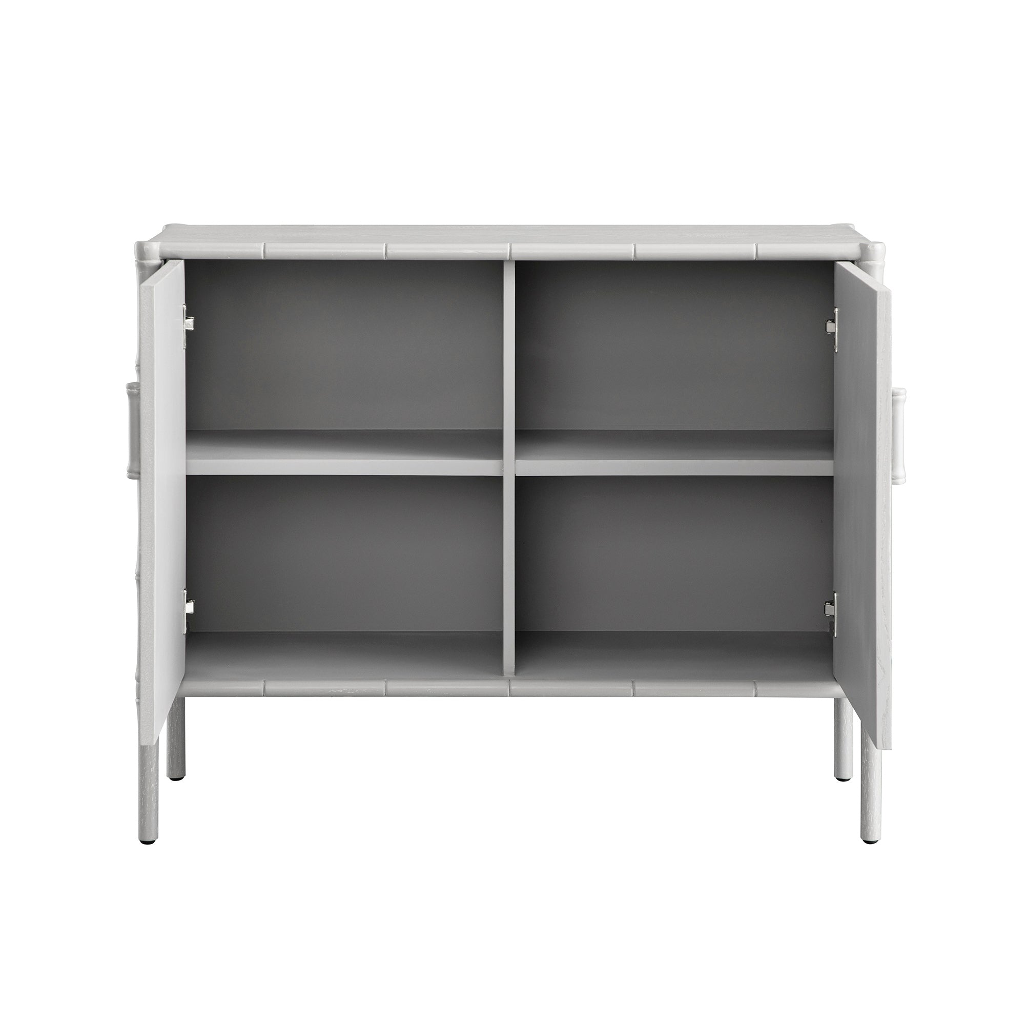Elstowe Faux Bamboo Small Sideboard, Warm Grey