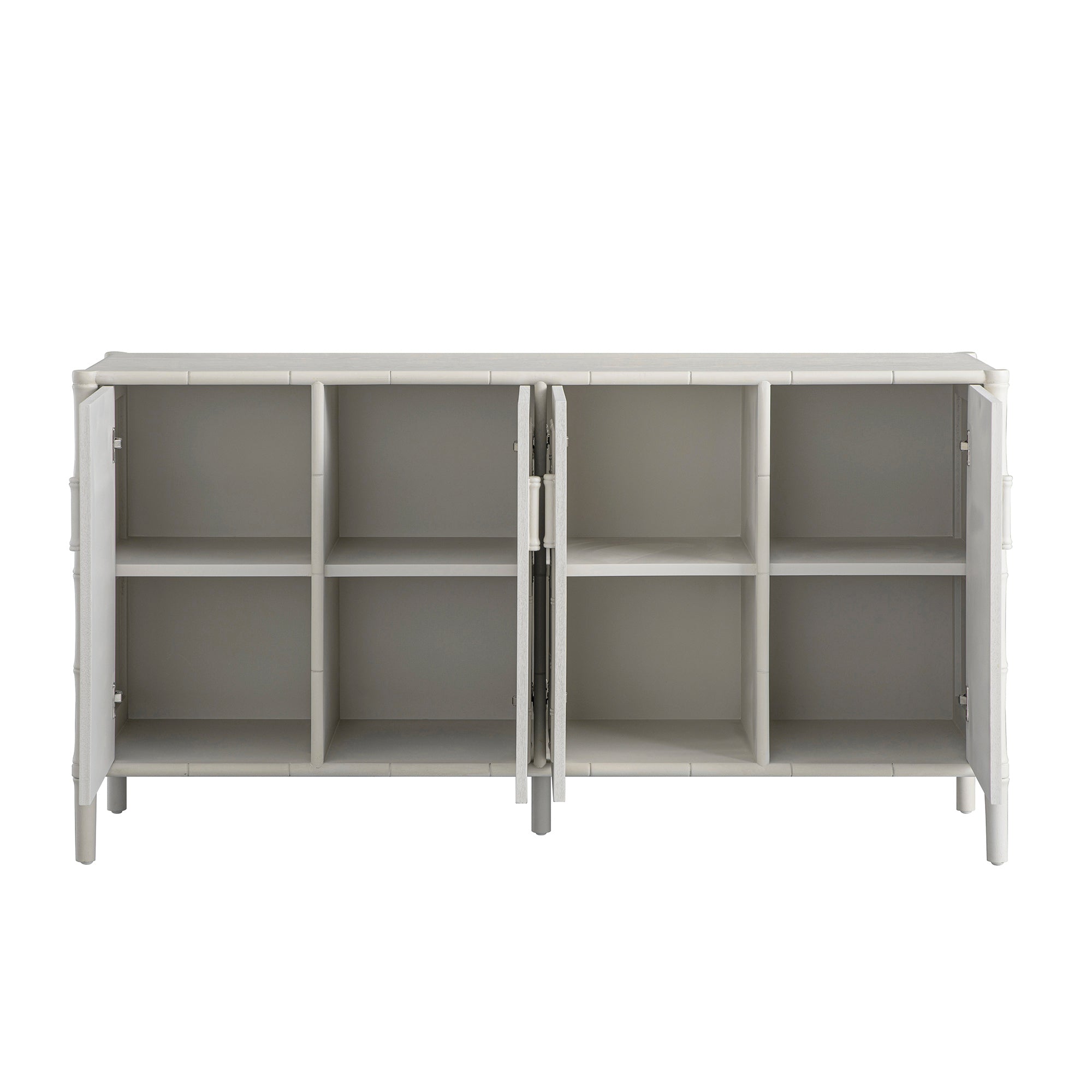 Elstowe Faux Bamboo Large Sideboard, Shaded White