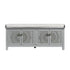 Chantilly Mid Grey Carved Storage Bench