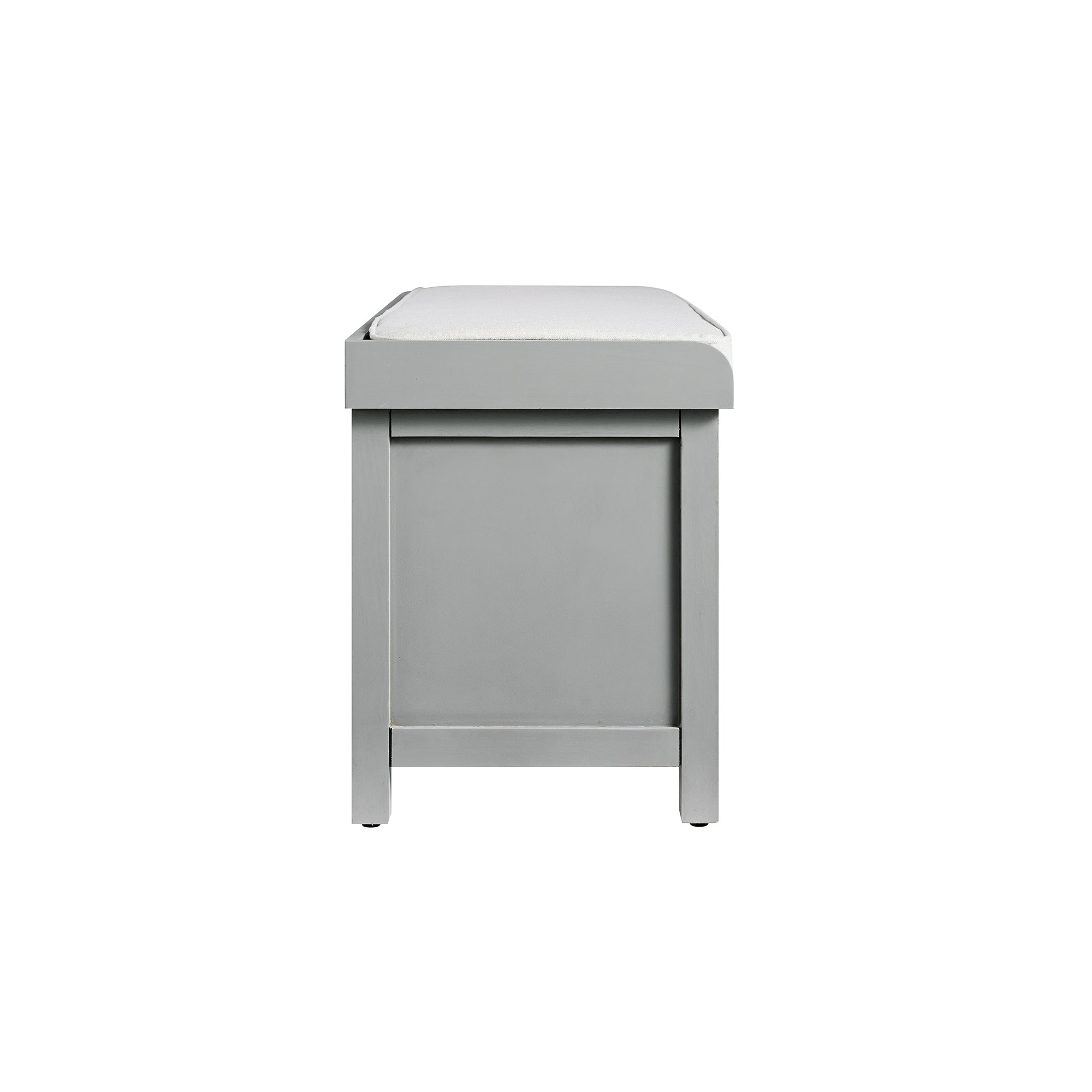 Chantilly Mid Grey Carved Storage Bench