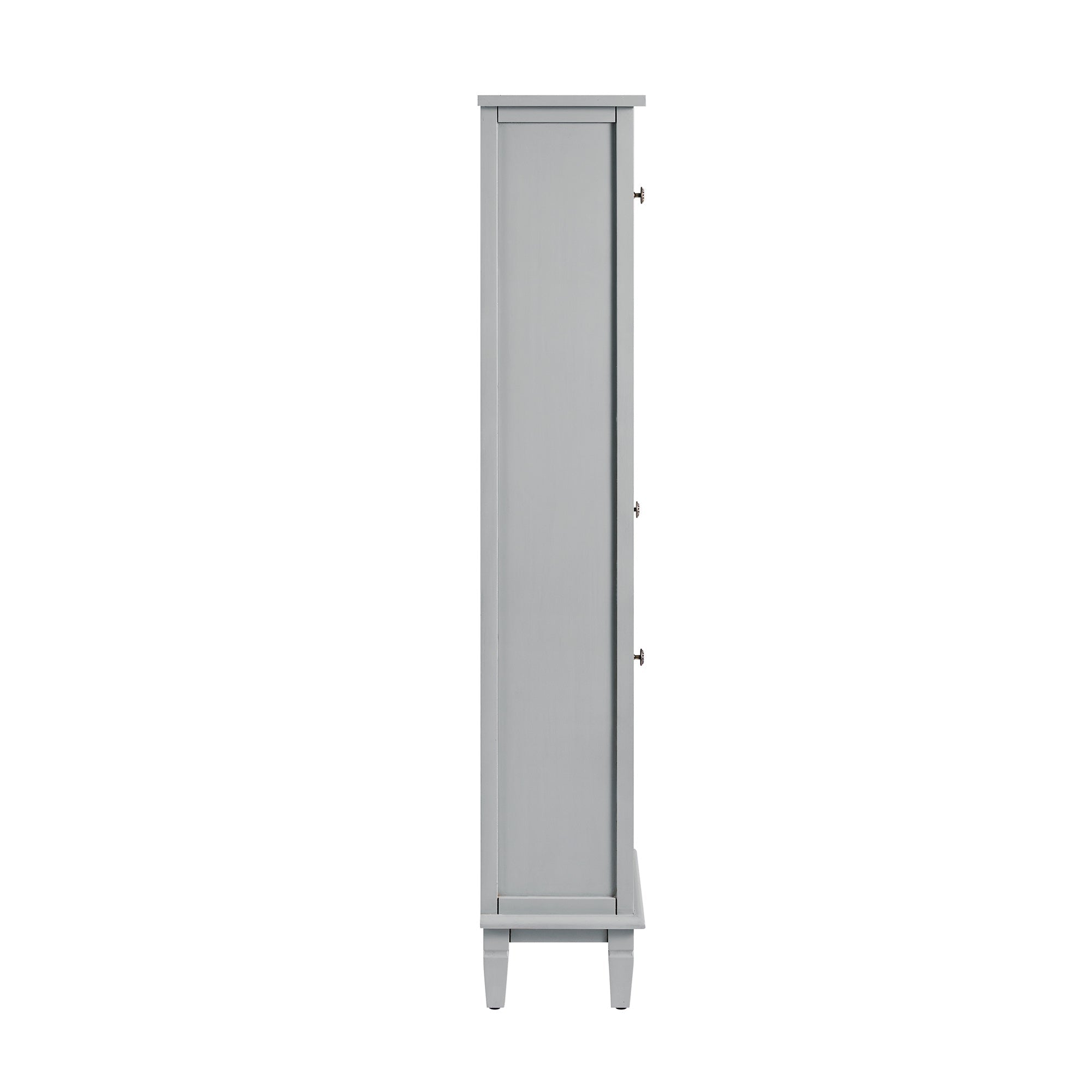 Chantilly Mid Grey Carved Bathroom Tallboy Cabinet