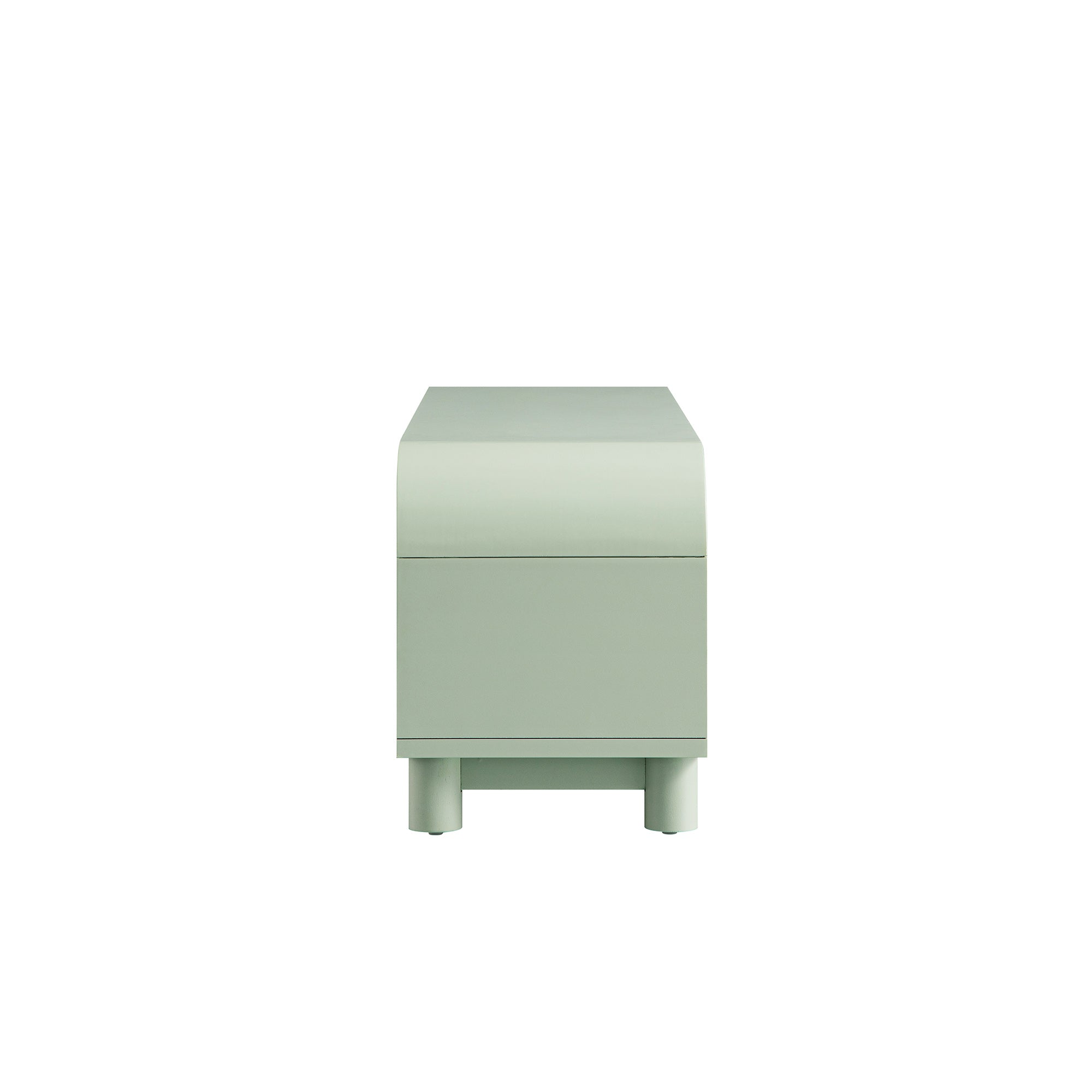 Maude TV Unit, Muted Pistachio Ash with Raffia
