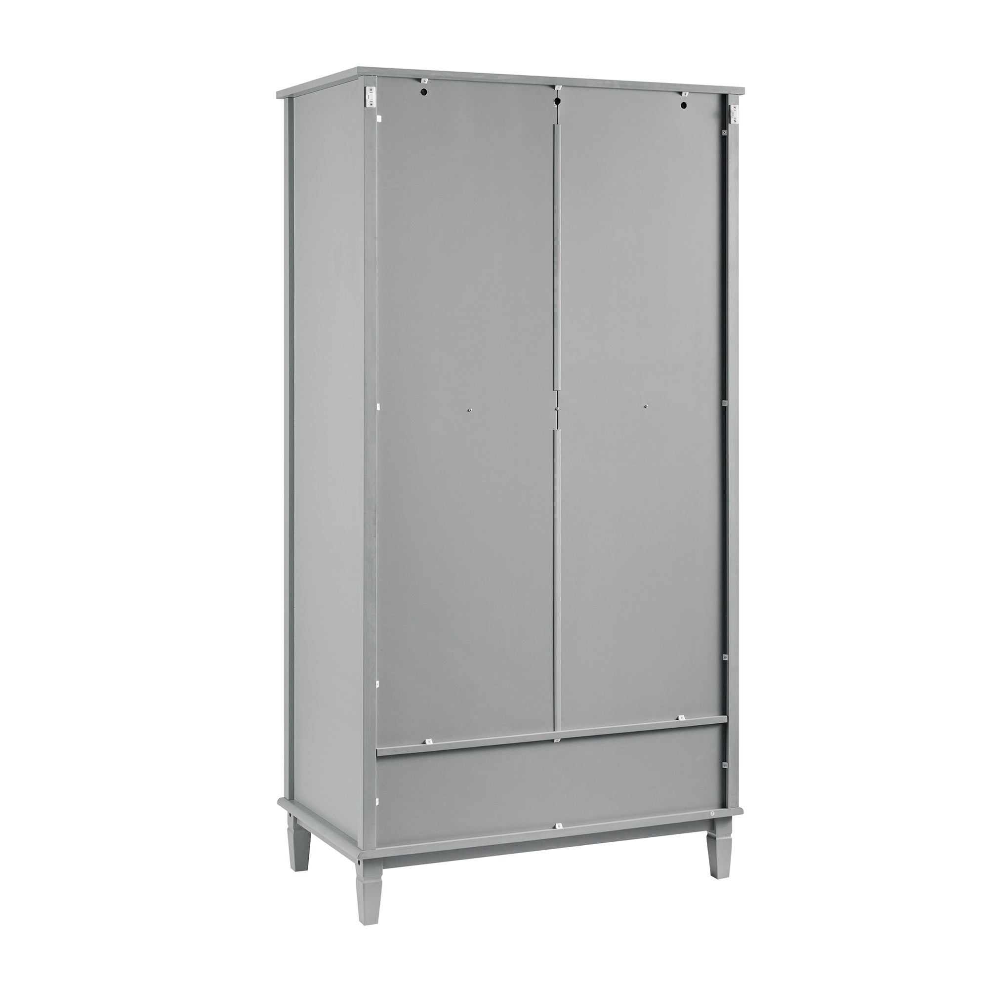 Chantilly Mid Grey Carved Double Wardrobe