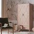 Elstowe Faux Bamboo Double Wardrobe, Nude Pink