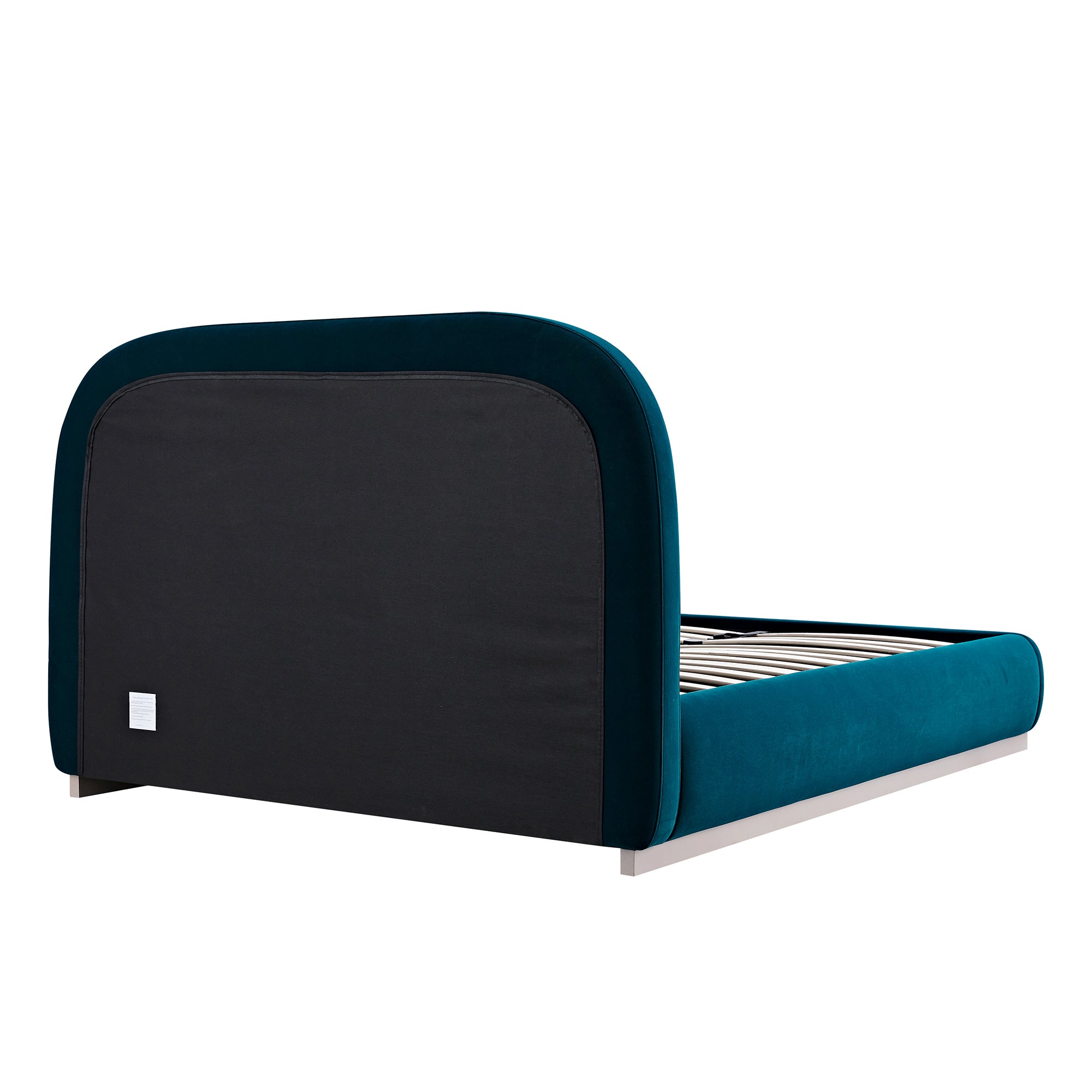 Luella Upholstered Wooden Plinth Base Storage Bed, Teal Velvet