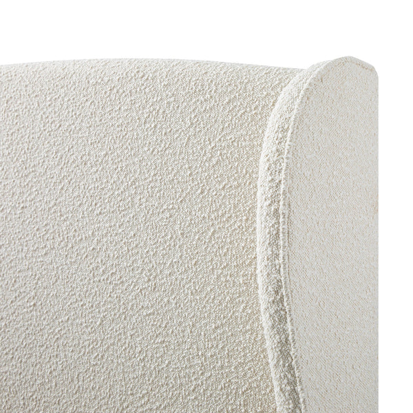 Kimberly Winged Upholstered Storage Bed, Ecru Boucle