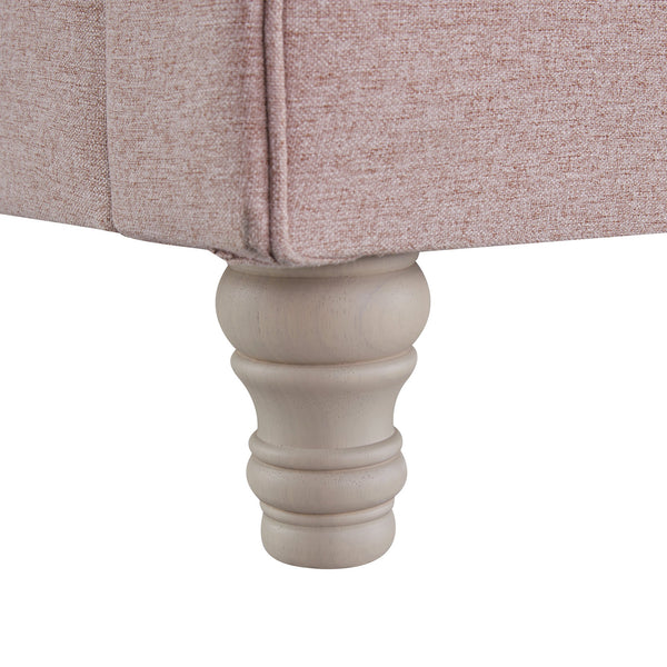 Porchester Ottoman Storage Sleigh Bed, Rosewater Pink Fabric