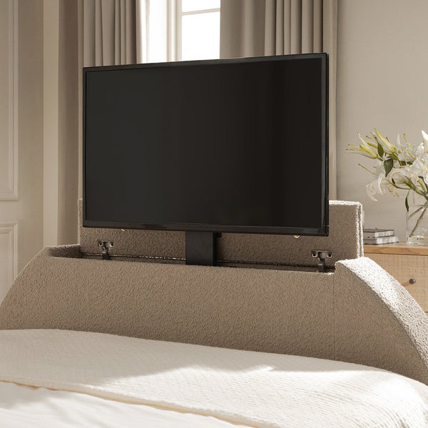 Archer Taupe Boucle Ottoman TV Bed