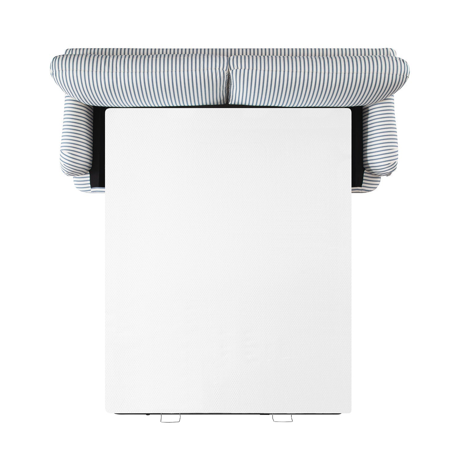 Daphnis Blue Striped Linen Blend Sofa Bed, Large 3-Seater