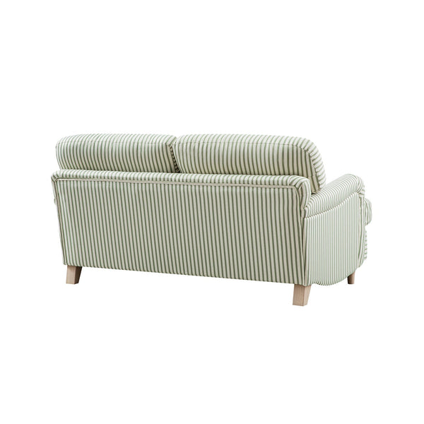 Daphnis Green Striped Linen Blend Sofa, 2-Seater