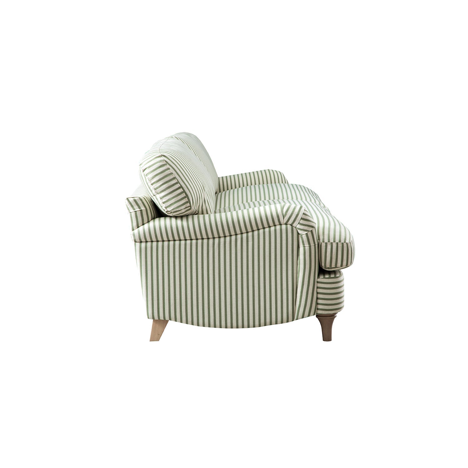 Daphnis Green Striped Linen Blend Sofa, 3-Seater