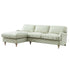 Daphnis Green Striped Linen Blend Sofa, Grande Chaise Sofa Left Hand Facing