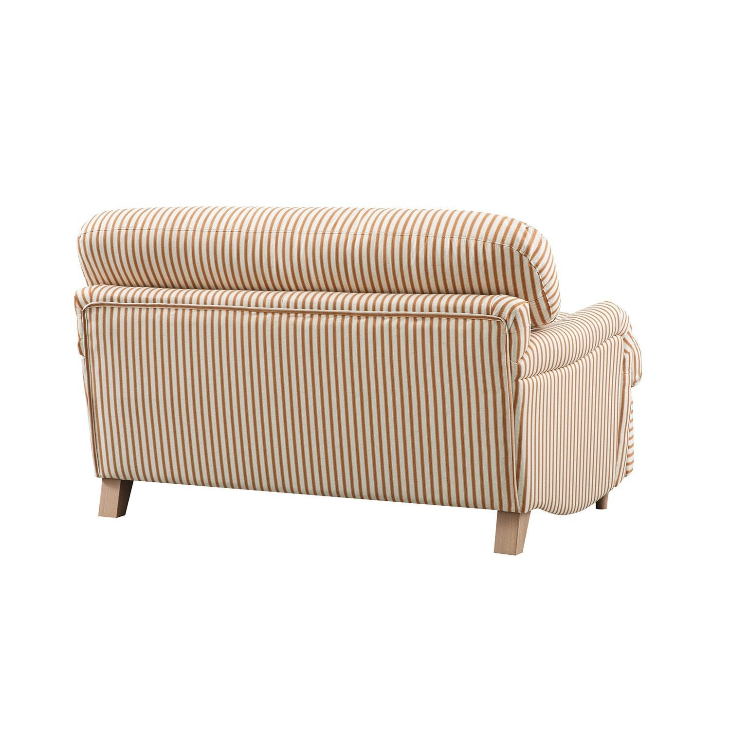 Daphnis Ochre Striped Linen Blend Fabric Sofa Bed, Loveseat