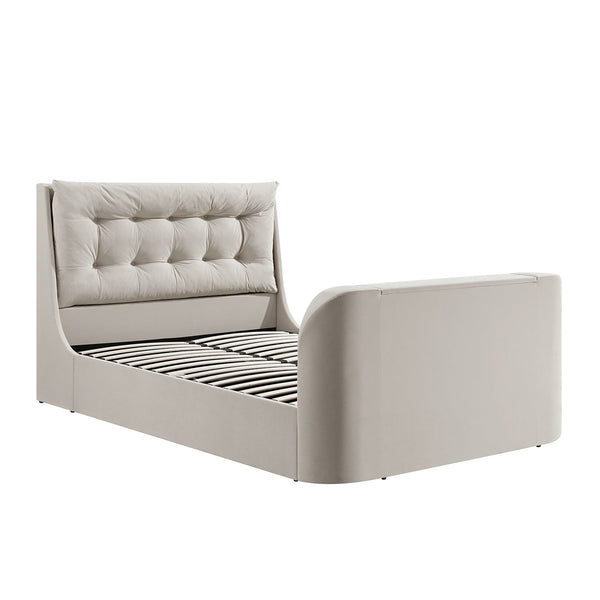 Hadley Champagne Velvet Ottoman TV Bed