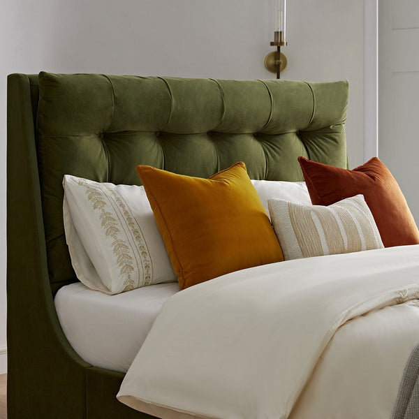 Hadley Moss Green Velvet Ottoman TV Bed