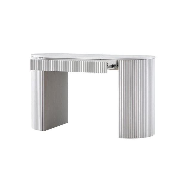 Maru 1-Drawer Writing Desk, Washed White