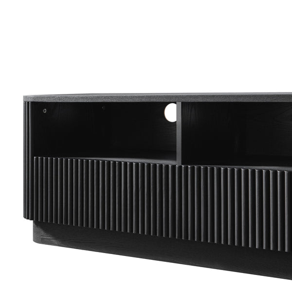 Maru 120cm TV Unit with Drawers, Black - daals - staging