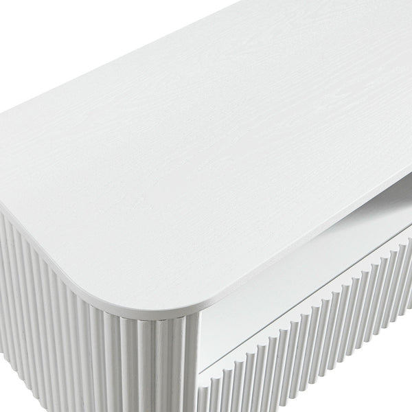 Maru 120cm TV Unit with Drawers, Washed White