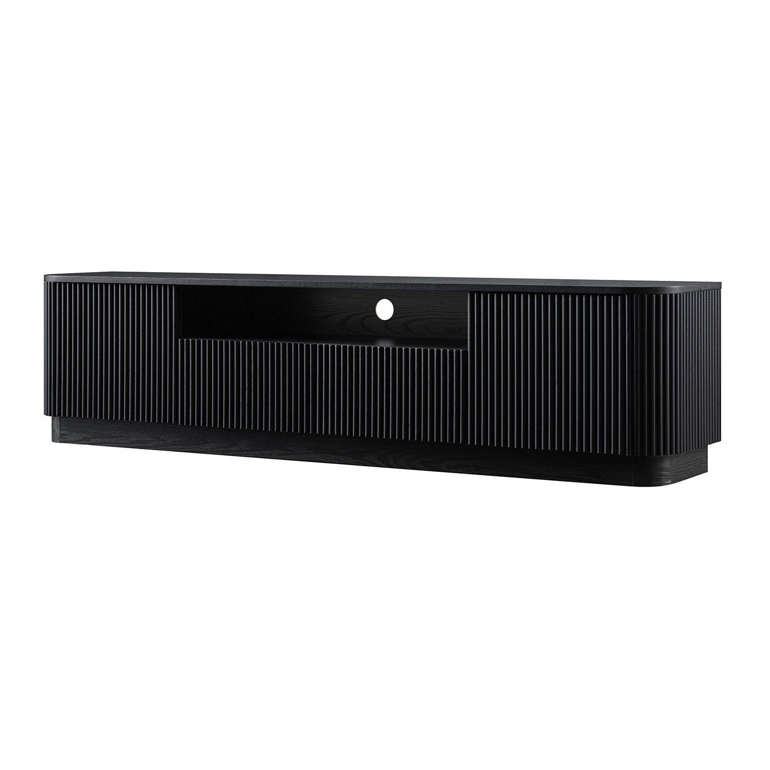 Maru 200cm Wide TV Unit with Drawers, Black