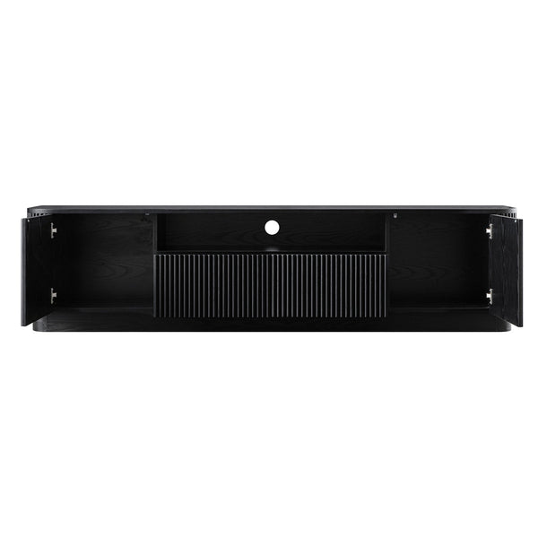Maru 200cm Wide TV Unit with Drawers, Black
