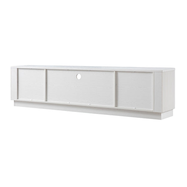 Maru 200cm Wide TV Unit with Drawers, Washed White