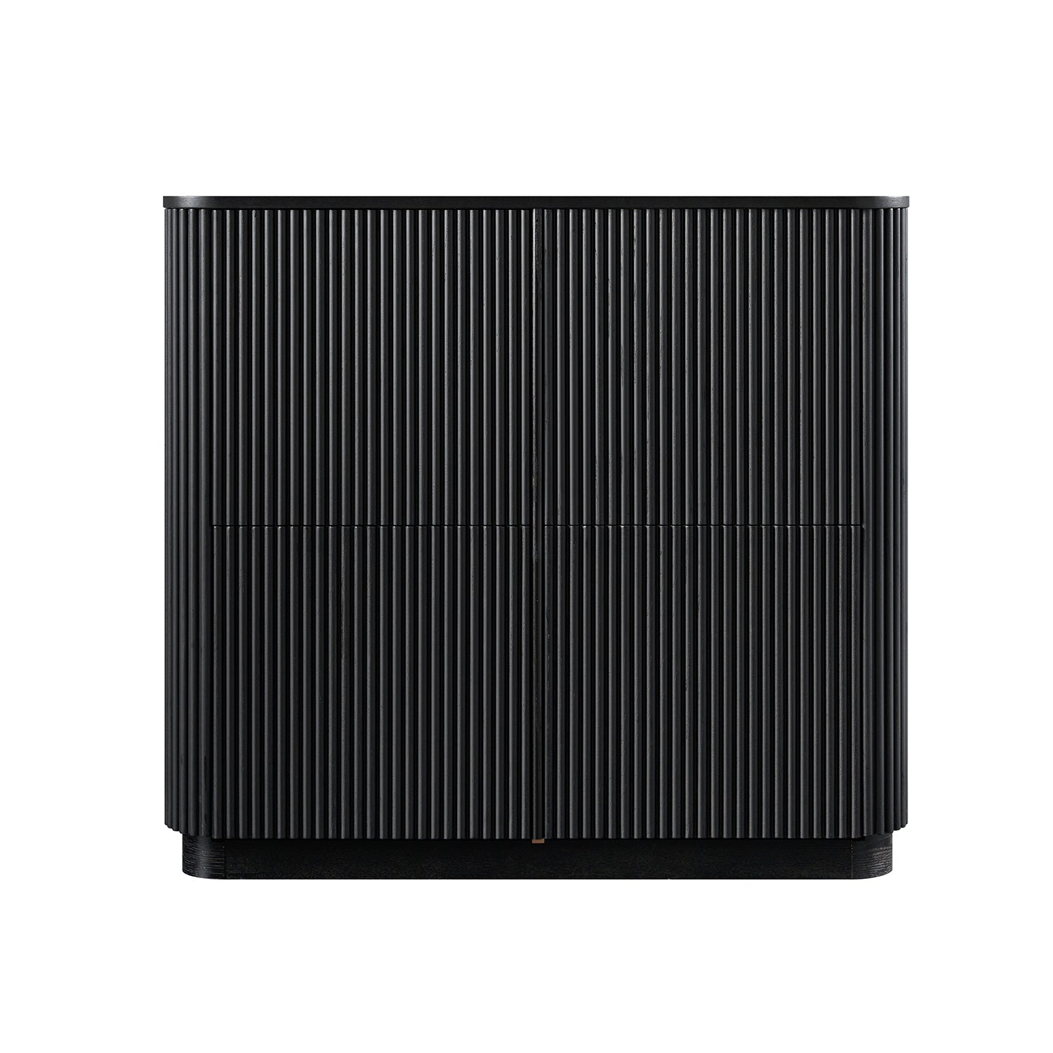 Maru 4-Door Shoe Storage Cabinet, Black