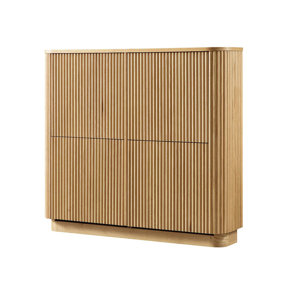Maru 4 - Door Shoe Storage Cabinet, Oak - daals - staging