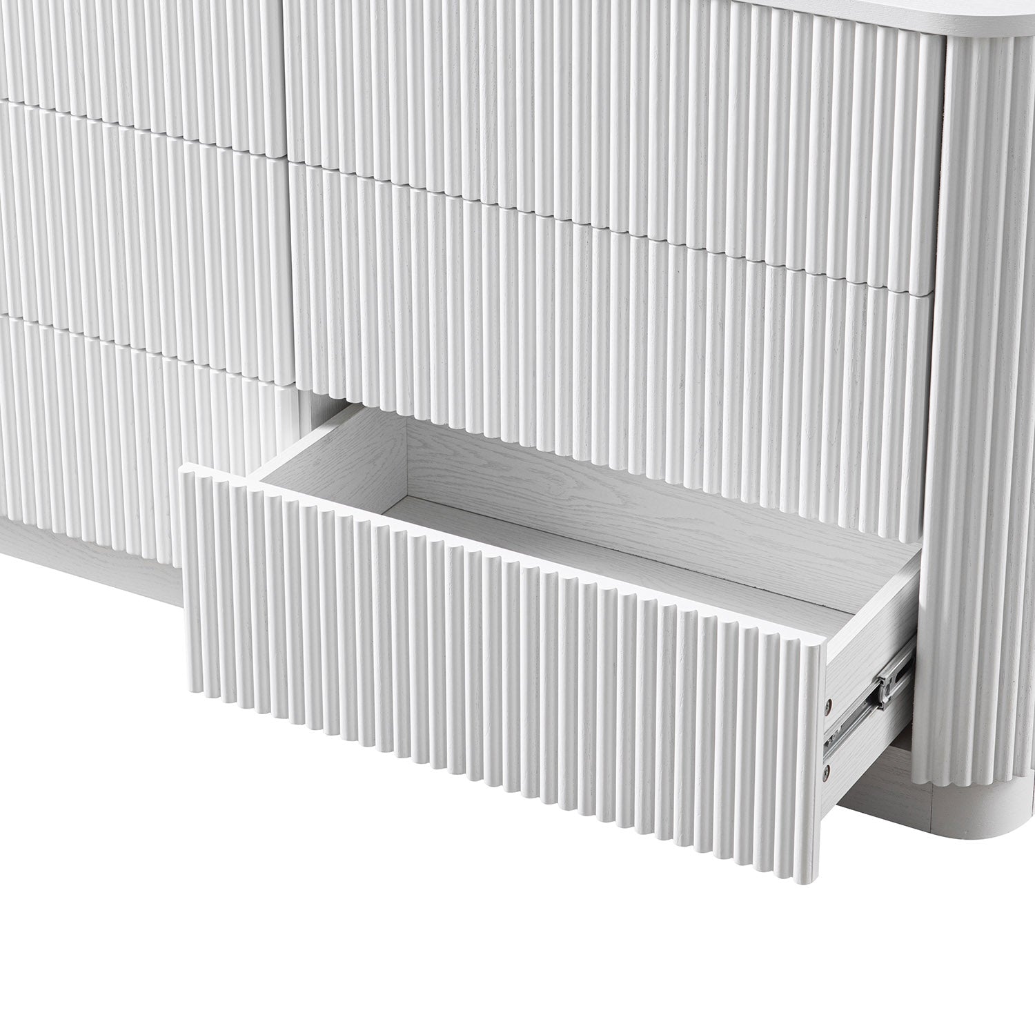 Maru Chest of 6 Drawers, Washed White