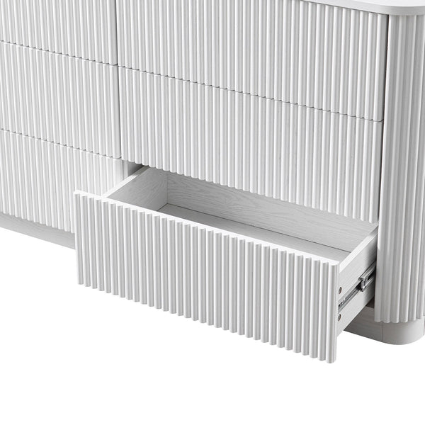 Maru Chest of 6 Drawers, Washed White - daals - staging