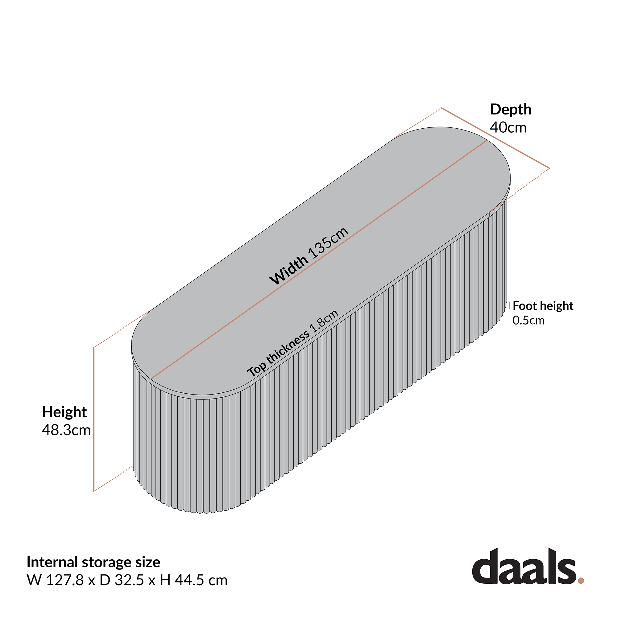 Maru Storage Ottoman Bench, Silver Oak