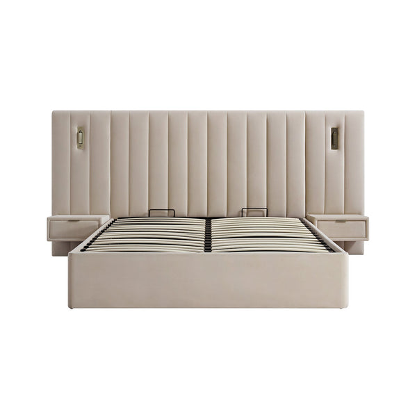 Tremezzo Oversized Ottoman Storage Bed, Champagne Velvet
