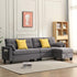 Brunswick 4 Seater Storage Chaise Sofa in Grey 1 (4498956386355)