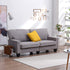 Sherbrook Large 2 Seater Fabric Sofa with Contrasting Trim in Light Grey Fabric 1 (4498956222515)